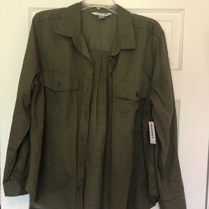 NWT Army Green Old Navy Button Up